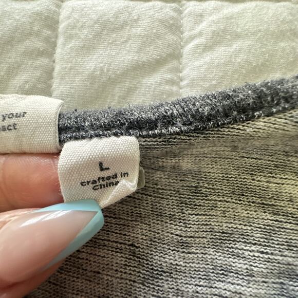 FISHERMANS DAUGHTER Sweatshirt Womens Large Gray Octopus Graphic Nautical Casual - Picture 10 of 12